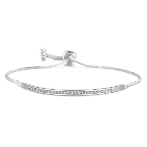 Cúbicos Circonia pulsera Latón Micro pavimenta, metal, micro arcilla de zirconia cúbica & para mujer, más colores para la opción, Vendido por UD