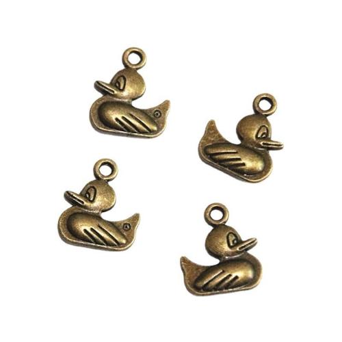 Tibetan Style Animal Pendants, Duck, antique bronze color plated, DIY, 16x18.50mm, 60PCs/Bag, Sold By Bag