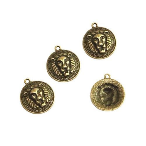 Tibetan Style Animal Pendants, Lion, antique bronze color plated, DIY, 23.80x21mm, 50PCs/Bag, Sold By Bag