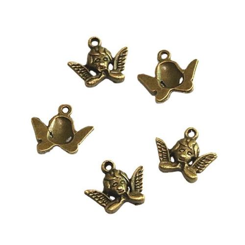 Tibetan Style Pendants, Angel, antique bronze color plated, DIY, 19.50x11.50mm, 100PCs/Bag, Sold By Bag