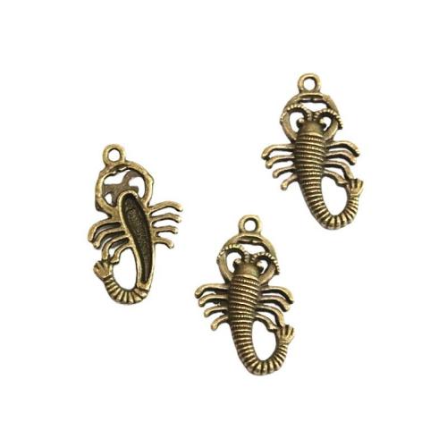 Tibetan Style Animal Pendants, Scorpion, antique bronze color plated, DIY, 29.10x17.90mm, 60PCs/Bag, Sold By Bag