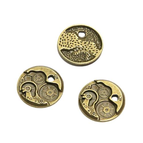 Tibetan Style Pendants, Gear Wheel, antique bronze color plated, DIY, 25mm, 40PCs/Bag, Sold By Bag