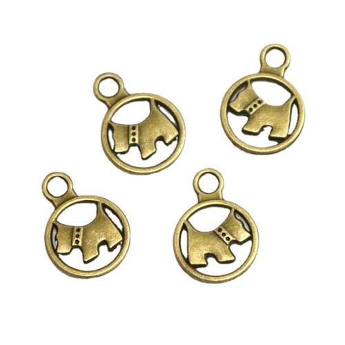 Tibetan Style Animal Pendants, Dog, antique bronze color plated, DIY, 15x20.50mm, 50PCs/Bag, Sold By Bag