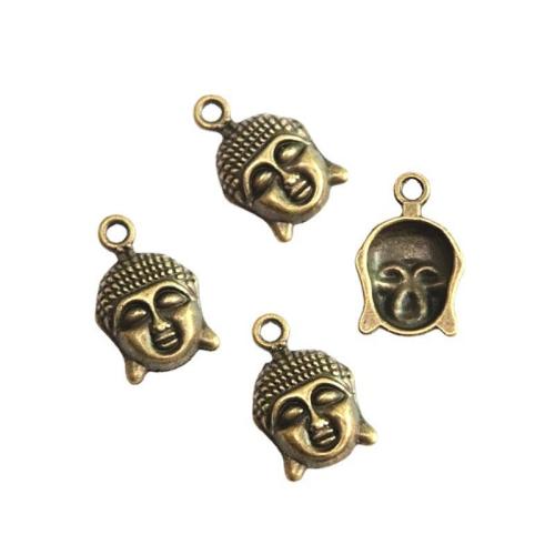 Zink-Aluminium-Anhänger, Zinklegierung, Buddha, antike Bronzefarbe plattiert, DIY, 14.20x21.80mm, 50PCs/Tasche, verkauft von Tasche