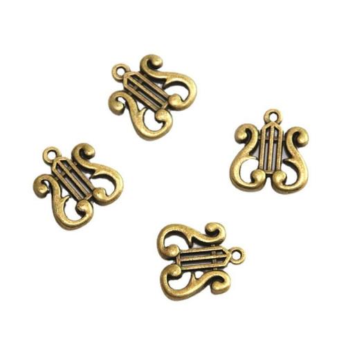 Tibetan Style Pendants, Music Note, antique bronze color plated, DIY, 17.20x16mm, 50PCs/Bag, Sold By Bag