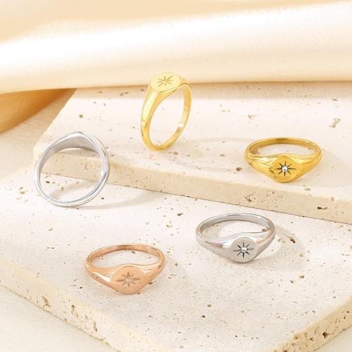 Rhinestone Stainless Steel Finger Ring, 304 Stainless Steel, Vacuum Ion Plating, Unisex & different size for choice & different styles for choice & with rhinestone, more colors for choice, Sold By PC