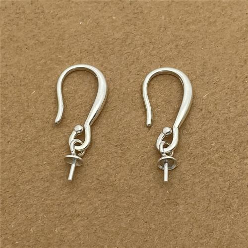 925 Sterling Silver Earring Drop Findings, DIY, 17mm, Sold By Pair