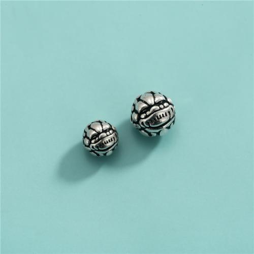 Spacer Beads Jewelry, 925 Sterling Silver, Round, vintage & DIY & different size for choice, Sold By PC