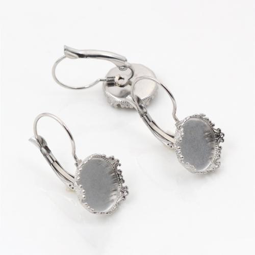 Stainless Steel Lever Back Earring Component, 304 Stainless Steel, DIY, original color, 12mm, 10PCs/Bag, Sold By Bag