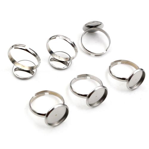 304 Stainless Steel Bezel Ring Base, DIY & different size for choice, original color, 10PCs/Bag, Sold By Bag