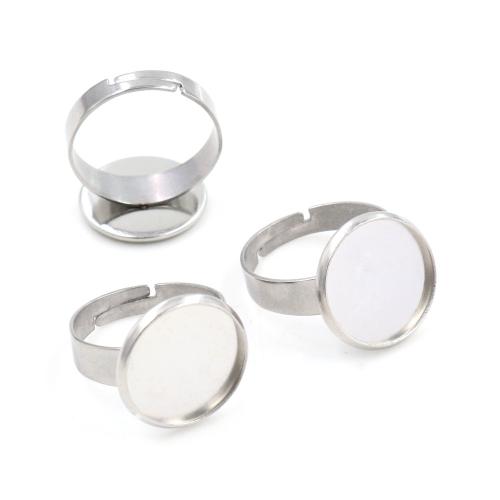 304 Stainless Steel Bezel Ring Base, DIY & different size for choice, original color, 10PCs/Bag, Sold By Bag