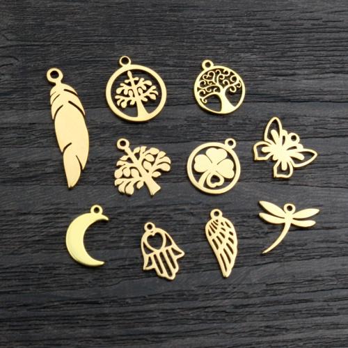 Stainless Steel Pendants, 304 Stainless Steel, DIY & different styles for choice, golden, Sold By PC