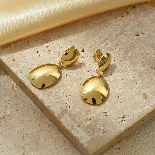 Stainless Steel Drop Earring, 304 Stainless Steel, fashion jewelry & for woman, golden, 17x34.50mm, Sold By Pair