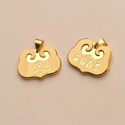 Brass Jewelry Pendants, gold color plated, DIY, nickel, lead & cadmium free, 19.50x20mm, Sold By PC