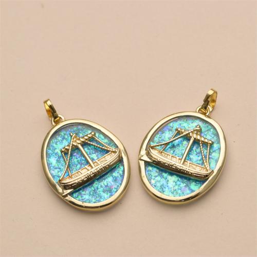 Brass Jewelry Pendants, gold color plated, DIY & enamel, nickel, lead & cadmium free, 33x21mm, Sold By PC