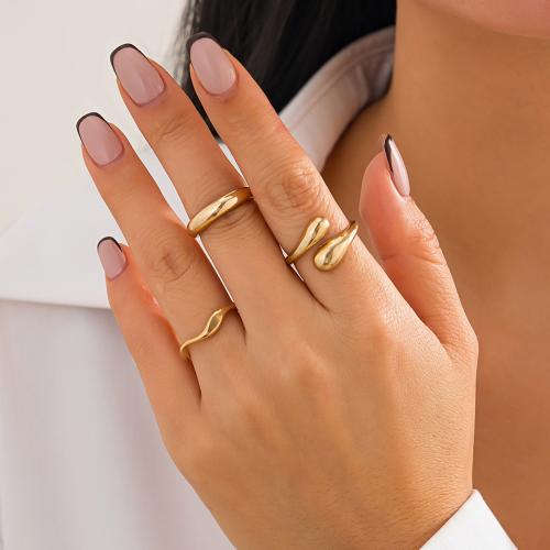 Tibetan Style Finger Ring, plated, three pieces & fashion jewelry, more colors for choice, nickel, lead & cadmium free, Sold By Set