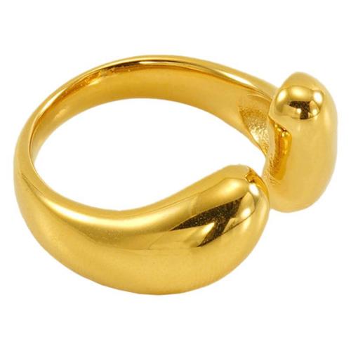 Anillo de dedo de acero inoxidable, acero inoxidable 304, 18K chapado en oro, Joyería & para mujer, Vendido por UD