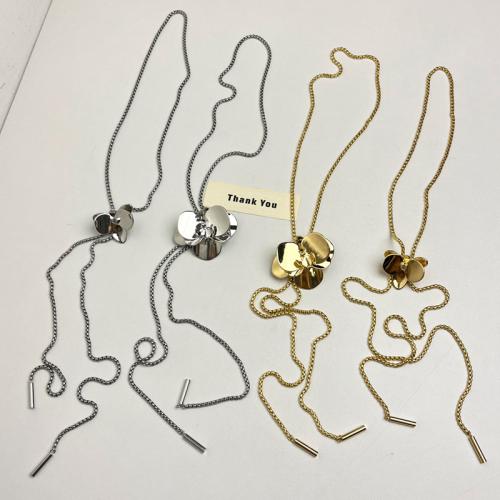 Tibetan Style Sweater Chain Necklace, plated, fashion jewelry & different size for choice & for woman, more colors for choice, Length:Approx 84 cm, Sold By PC