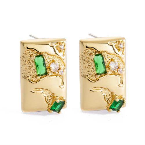 Boucles d'oreilles en laiton zircon cubique pavent, avec verre, Placage, pavé de micro zircon & pour femme, plus de couleurs à choisir, 22mm, Vendu par paire