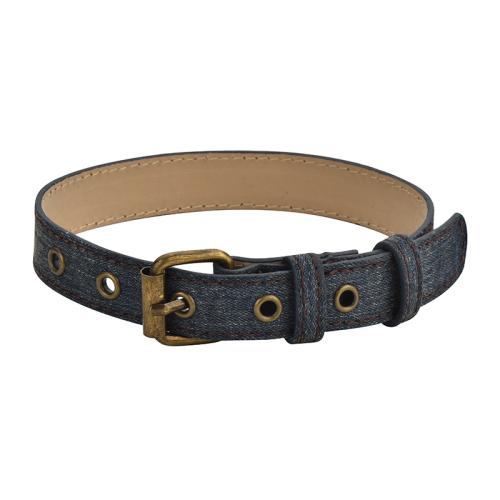 Collar Gargantilla Moda, aleación de zinc, con Mezclilla & Cuero de PU, chapado, diferentes materiales para la opción & diverso tamaño para la opción & para mujer, más colores para la opción, longitud:aproximado 44 cm, Vendido por UD