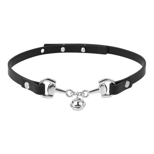 Mode Collier Choker, alliage de zinc, avec cuir PU, Placage, bijoux de mode & pour femme, plus de couleurs à choisir, Longueur:Environ 40 cm, Vendu par PC