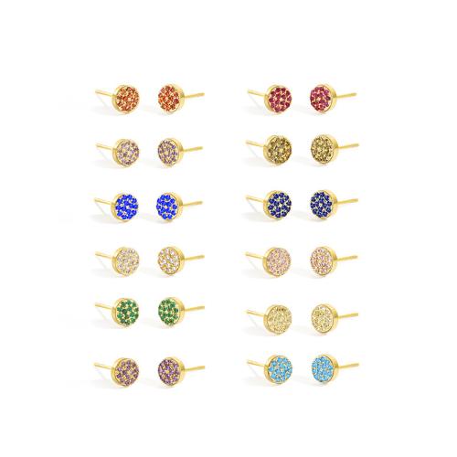 Stainless Steel Stud Earrings, 304 Stainless Steel, for woman & with rhinestone, more colors for choice, Sold By Pair