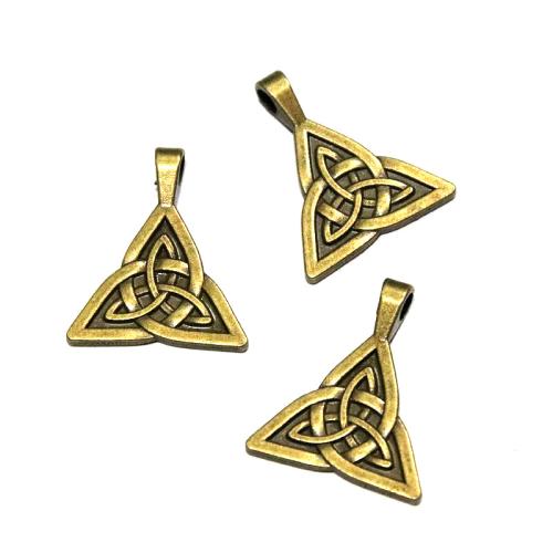 Tibetan Style Pendants, Triangle, antique bronze color plated, DIY, 27.30x23mm, 50PCs/Bag, Sold By Bag