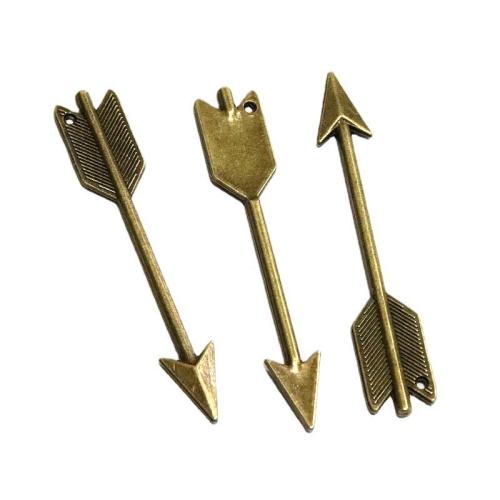 Tibetan Style Pendants, Arrow, antique bronze color plated, DIY, 64x11.40mm, 60PCs/Bag, Sold By Bag