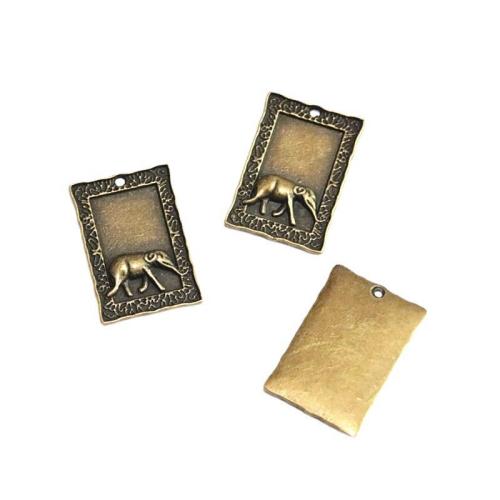 Tibetan Style Animal Pendants, Elephant, antique bronze color plated, DIY, 22x32mm, 30PCs/Bag, Sold By Bag