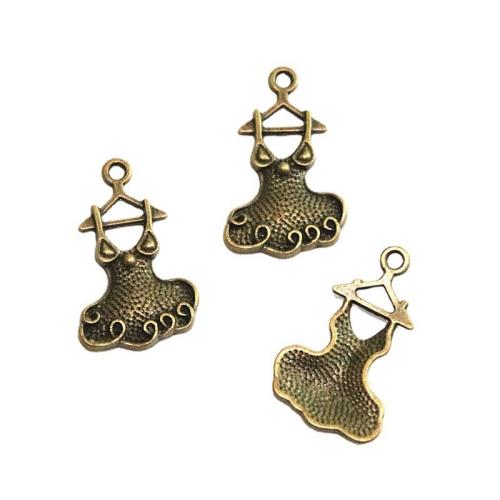 Tibetan Style Pendants, Skirt, antique bronze color plated, DIY, 18x29mm, 50PCs/Bag, Sold By Bag