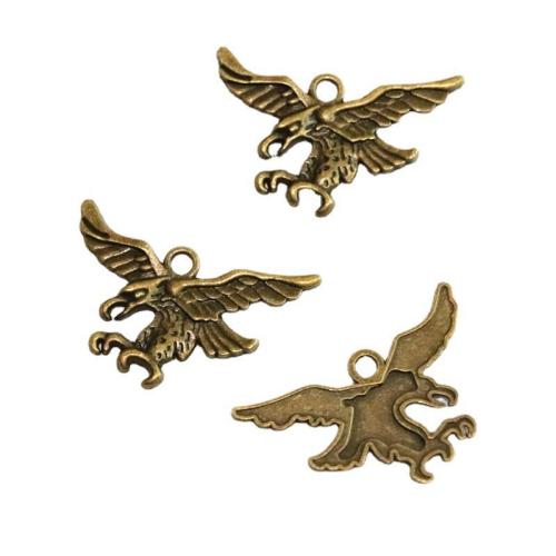 Pendentifs animaux en alliage de zinc, aigle, Plaqué de couleur de bronze antique, DIY, 43.50x26mm, 30PC/sac, Vendu par sac