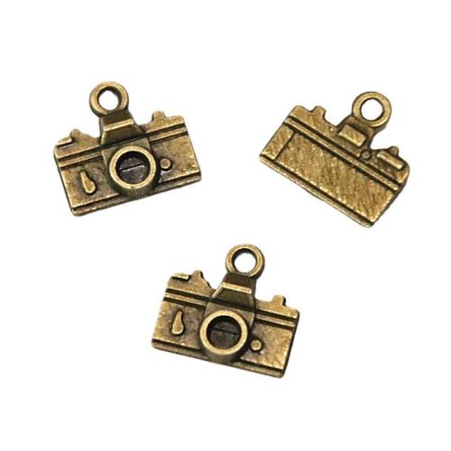 Tibetan Style Pendants, Camera, antique bronze color plated, DIY, 16x14mm, 100PCs/Bag, Sold By Bag