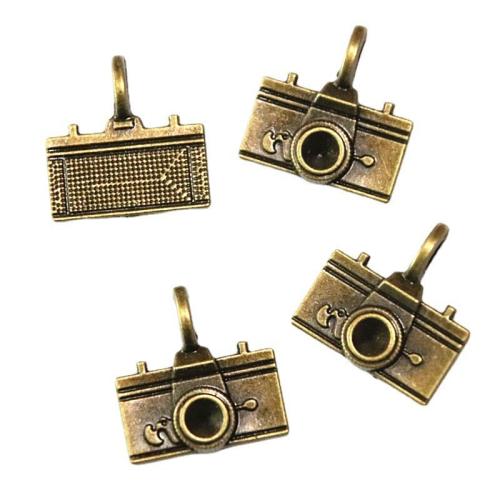 Tibetan Style Pendants, Camera, antique bronze color plated, DIY, 22x21x4mm, 40PCs/Bag, Sold By Bag