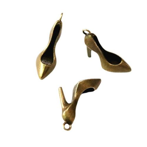 Tibetan Style Shoes Pendants, antique bronze color plated, DIY, 23.50x18x8.60mm, 50PCs/Bag, Sold By Bag