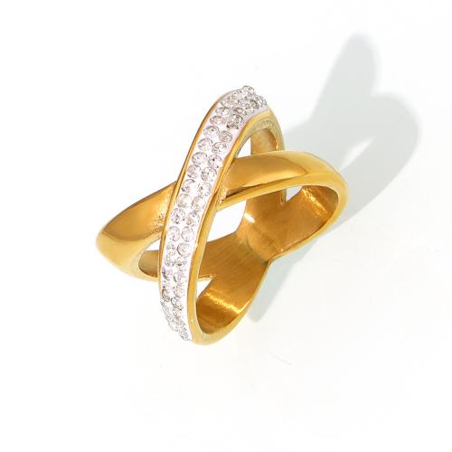 Partículas de acero anillo, con Checo, Letra X, chapado, Joyería & diverso tamaño para la opción & para mujer, más colores para la opción, tamaño:6-8, Vendido por UD