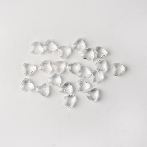 Quartz Gemstone Pendants, Clear Quartz, Heart, polished, DIY, 12x12x5mm, Sold By PC