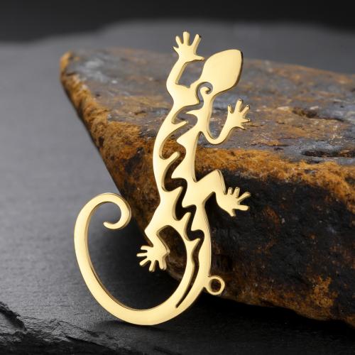 Stainless Steel Animal Pendants, 304 Stainless Steel, Gecko, DIY, more colors for choice, 34x34mm, Sold By PC