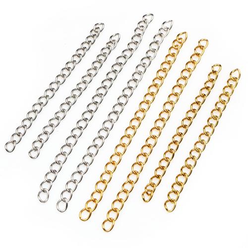 Stainless Steel Extender Chain, 304 Stainless Steel, different length for choice & DIY, more colors for choice, 50PCs/Bag, Sold By Bag