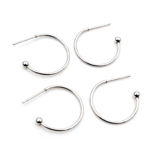 Stainless Steel Earring Stud Component, 304 Stainless Steel, DIY & different size for choice & different styles for choice, original color, 10PCs/Bag, Sold By Bag