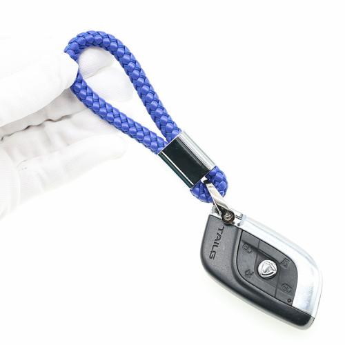 Tibetan Style Key Clasp, with PU Leather, Unisex, more colors for choice, 120mm, Sold By PC