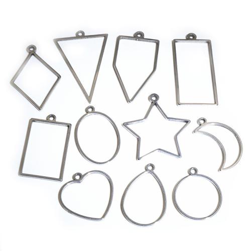 Stainless Steel Pendants, 304 Stainless Steel, DIY & different styles for choice, original color, 10PCs/Bag, Sold By Bag