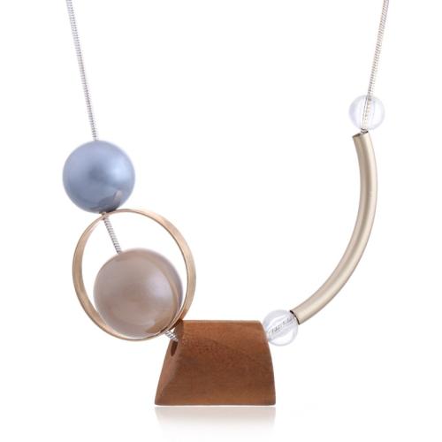 Collier acrylique, avec alliage de zinc, avec 7.4cm chaînes de rallonge, bijoux de mode & pour femme, plus de couleurs à choisir, Longueur:Environ 49.2 cm, Vendu par PC