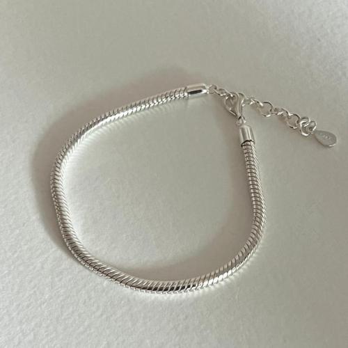 925 Sterling Silver Bangle Bracelet, fashion jewelry & for woman, Length:Approx 18 cm, Sold By PC