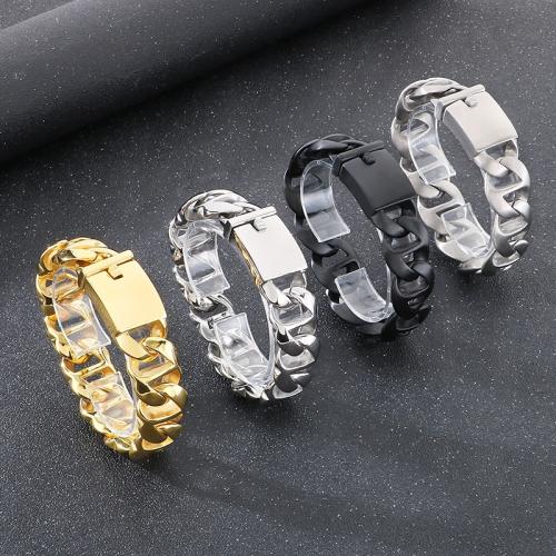 Stainless Steel Jewelry Bracelet, 304 Stainless Steel, plated, different styles for choice & for man, more colors for choice, Length:21.5 cm, Sold By PC