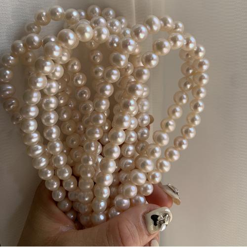 Cultured Round Freshwater Pearl Beads, DIY, white, about:8-8.5mm, Sold Per Approx 40 cm Strand