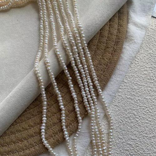 Cultured Potato Freshwater Pearl Beads, DIY, white, about:4-5mm, Sold Per Approx 38 cm Strand