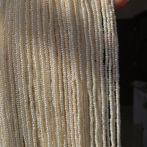 Cultured Potato Freshwater Pearl Beads, DIY, white, about:2-2.5mm, Sold Per Approx 38 cm Strand