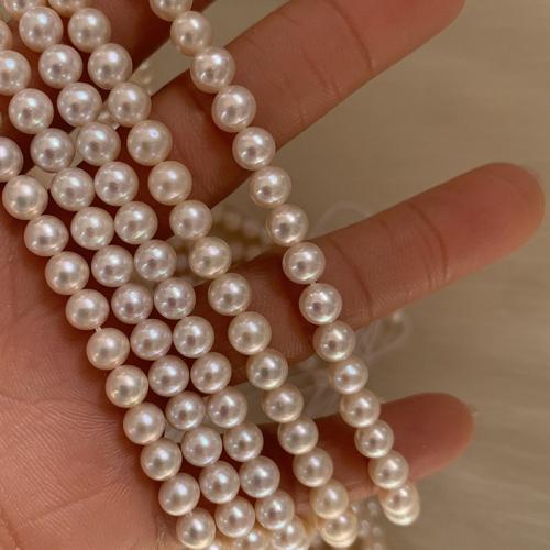 Natural Freshwater Pearl Loose Beads, Slightly Round, DIY, light pink, about:5-5.5mm, Sold Per Approx 38 cm Strand