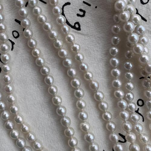 Natural Freshwater Pearl Loose Beads, Slightly Round, DIY, about:6-7mm, Sold Per Approx 38 cm Strand