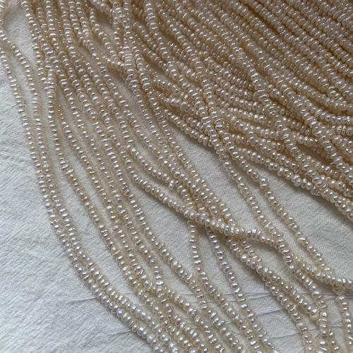 Keshi Cultured Freshwater Pearl Beads, DIY, white, about:2.5-3mm, Sold Per Approx 35 cm Strand